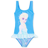 1 x RAW Customer Returns Disney Stitch Single Piece Swimsuit for Girls, Pool and Beach - Gift for Girls Blue Elsa, 3-4 years  - RRP €20.99