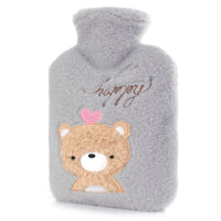 5 x Brand New Vspek Hot Water Bottle With Cover, 1L Hot Water Bottle Fluffy Cuddly Soft, Hot Water Bottle for Children and Adults, for Keeping Warm, Pain Relief, Hot Water Bottle Christmas Gifts - RRP €114.0