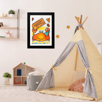 1 x Brand New powglass picture frame children s drawings A4, hinged picture frame for children s drawings, children s art frame front opening, children s fillable art photo frame for children s room school, black - RRP €16.13