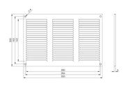 1 x Brand New 300x200mm Air Grille with Anti-Insect Mesh - Metal Air Ventilation Grilles - Galvanized - RRP €21.6