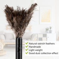 14 x Brand New Ostrich feather duster, feather duster with telescopic handle, ostrich feather dust brush for effortless dusting, antistatic original ostrich feather duster for rooms, living rooms - RRP €112.7