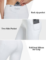 1 x RAW Customer Returns FitsT4 Women s Winter Fleece Lined Silicone Grip Breeches with Pockets, White, M - RRP €36.99