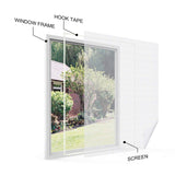 1 x RAW Customer Returns Apalus fly screen window, can be cut to fit window sizes up to 150x180cm, insect protection with strong Velcro, easy to install, pressing aid and cutter included, white 4 pieces - RRP €32.99