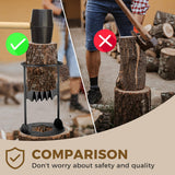 1 x RAW Customer Returns PEESHON Manual log splitter, wood splitter, firewood lighter, cast iron log splitter, safe manual log firewood, robust firewood cutter for fireplace, home and camping - RRP €40.3