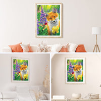 1 x Brand New RICUVED Foxes Diamond Painting Pictures, 5D Flowers Diamond Painting Pictures Adults Hummingbird Diamond Painting Pictures Set Full Drill Animals Diamond Painting Cross Embroidery Painting Set 30x40cm - RRP €20.4