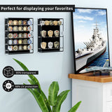 1 x RAW Customer Returns HHUXIUE Challenge Coin Display Case for Coins, Acrylic Military Challenge Coin Holder with Removable Shelves and Magnetic Door, Coin Box for 45 Military Medals, Poker Chip, Transparent - RRP €39.99