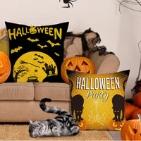 13 x Brand New Simllyda Halloween Decorative Pillowcases, Happy Halloween Cushion Cover Cotton Linen 45 x 45 cm for Bedroom Sofa Living Room - RRP €265.2