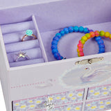 1 x RAW Customer Returns Jewelkeeper - Musical Large Jewelry Box Girls with 4 Pull-Out Drawers, Rainbow Unicorn Design - Music Box with The Beautiful Dreamer Song, Ideal unicorn gifts for girls - RRP €27.55