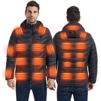 1 x RAW Customer Returns Monave Heated Jacket Men Women Down Jacket with 23 Graphene Heating Elements, 3 Temperature Levels, Double Button Control, Heated Vest for Motorcycle Fishing Outdoor Activities - RRP €47.27