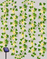 1 x RAW Customer Returns Joysing Solar Fairy Lights Outdoor 10M 32FT Solar Ivy Fairy Lights, 8 Modes Ivy Artificial Fairy Lights Waterproof Ivy Garland with Fairy Lights for Wall Room Party Garden Decoration Outdoor Warm White - RRP €16.33