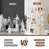 1 x RAW Customer Returns Makeup Organizer, Large Capacity Cosmetic Organizer, Perfume Organizer, Bathroom Skincare Organizer 3 Layers, Clear  - RRP €29.9