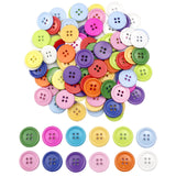 1 x RAW Customer Returns milaosk 100 Pieces Colorful Round Resin Buttons Buttons with Four Holes for DIY Sewing Crafts Decorating Scrapbooking 20mm - The Number of Colors is Random - RRP €7.99