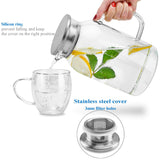 1 x RAW Customer Returns Intirilife 1.8l Pitcher with Filter in CLARO - Borosilicate Glass Pitcher with Handle and Removable Filter and Lid Suitable for Hot and Cold Drinks - Water Pitcher Iced Tea Pitcher - RRP €20.16