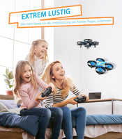 1 x RAW Customer Returns Mini Drone for Kids and Adults, RC Quadcopter, Orvina OV-18 Small Remote Controlled Drone with 3 Batteries for Beginners Indoor, Toy Gift for Boys and Girls Blue  - RRP €29.99