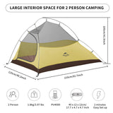 1 x RAW Customer Returns Naturehike Cloud up 2 Upgrade Ultralight Tents Double 2 Person Tent 3-4 Season for Camping Hiking 20D Forest Green Upgrade  - RRP €169.0