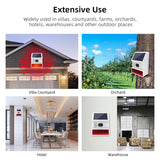 1 x RAW Customer Returns Alarm system house, door alarm system apartment 110dB with 2 door alarms 1 motion detector 2 remote controls 1 solar outdoor siren, window burglar alarm for door window, mobile home, garage, shed - RRP €42.88