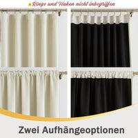 5 x Brand New Treatmentex set of 2 opaque curtains with ruffle tape, thermal curtain, cold protection, blackout curtain, grey curtains, heat-insulating for bedroom, living room, 245 x 140 cm H x W  - RRP €156.25