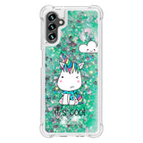 1 x Brand New QIWEIQING Compatible with Samsung Galaxy A13 5G Glitter Case, Girls Glitter Mobile Phone Case, Sequin Liquid Clear Silicone Protective Case for Samsung Galaxy A13 5G Blue Butterfly YB - RRP €11.87