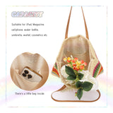 1 x Brand New EVEOUT Straw Shoppers for Women Tote Bags Summer Large Bohemian Style Beach Straw Shoulder Bags - RRP €50.4