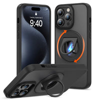 48 x Brand New Doeshine iPhone 15 Pro Max Case with 360 Rotatable Ring Holder, Compatible with Magsafe Ranslucent, Matte, Shockproof Black  - RRP €979.2