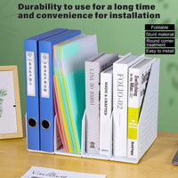 1 x RAW Customer Returns FRETONBA Foldable A4 file magazine holder with 4 compartments, desk organizer for office organization and storage, desk organizer for school office - RRP €20.26