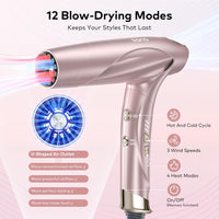 1 x RAW Customer Returns llano Hair Dryer Foldable Travel Hair Dryer with Diffuser, High Speed Ionic Hair Dryer with Brushless Motor, Quick Drying Hair Dryer with Magnetic Nozzle for Home, Travel and Salon Pink  - RRP €119.99