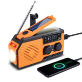 2 x RAW Customer Returns Crank radio world receiver battery operated emergency equipment, 5000 mAh portable solar crank radio emergency radio world receiver with mobile phone charging function AM FM with flashlight, reading lights, SOS alarm - RRP €70.56