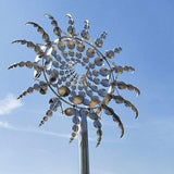 2 x RAW Customer Returns Magical and Unique 3D Metal Windmill, Sculptures That Move with the Wind, Wind Turbine with Metal Garden Stake, Kinetic Windmill, for Outdoor, Patio, Lawn Garden Decoration - RRP €39.78