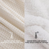 1 x RAW Customer Returns MIULEE Blanket Grainy Sherpa Cuddly Blanket Fluffy Blanket Double Wool Blanket Flannel Lamb Blanket Soft Day Blanket Bed Throw for Sofa Couch Living Room 150 x 200 cm Beige - RRP €40.84