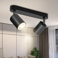 1 x RAW Customer Returns BOYIR Ceiling Light LED Black Ceiling Spotlight 2 Flames Swiveling 350 Ceiling Spots Kitchen Lamp Ceiling Spotlight GU10 Ceiling Lamp Spots Ceiling Lights for Living Room, Bedroom, Without Bulb - RRP €20.99