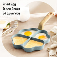 1 x RAW Customer Returns RIOVARM 4-hole heart-shaped egg pan non-stick coating granite small pans induction frying pan creative cute omelet pan without PFOA healthy pancake pan for breakfast - RRP €17.12