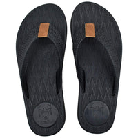 1 x RAW Customer Returns KuaiLu Flip Flops Men s Leather Toe Separator Men s Bathing Sandals Comfortable Wide Feet Slides Non-Slip Yoga Rubber Footbed Summer Beach Toe Sandals Indoor Outdoor Black 43 - RRP €22.61