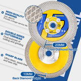 1 x RAW Customer Returns HIGHDRIL Diamond Tile Saw Blade, 105mm Diamond Cutting Disc for Cutting Grinding Ceramic Tiles, Porcelain, Marble, Granite, Quartz, Artificial Stone Dekton with - RRP €25.2