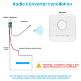 1 x RAW Customer Returns BITIWEND radio signal forwarding radio extension set doorbell and gong forwarding 2 radio converters 2 socket receivers for existing bell systems built-in transmitter 3-24V AC DC  - RRP €73.99