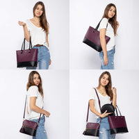 1 x RAW Customer Returns LOVEVOOK handbag women shoulder bag handbags tote bag women large designer elegant shoulder bag handle bag set 3-piece set  - RRP €47.21