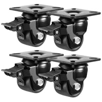 1 x RAW Customer Returns WBD WEIBIDA heavy duty castors 50MM, extra wide 4 castors with brake, load capacity 1000KG, durable, quiet and robust nylon furniture castors, transport castors, castors large for furniture, workbenches and industrial - RRP €43.99