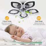 1 x RAW Customer Returns FIMEI Ceiling Fan with Light, Modern LED Dimmable Ceiling Light with Fan with Remote Control, Ceiling Fan with Light for Illuminating and Cooling the Room Energy Class F JMY9001  - RRP €98.35