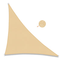 1 x RAW Customer Returns SUNNY GUARD Sun Sail Triangle 5x5x7m Waterproof Sun Protection Weather Protection Sail Canopy UV Protection for Balcony Terrace Garden, Cream - RRP €54.0