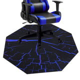 1 x RAW Customer Returns SHACOS floor protection mat for hard floors, office chair mat Octagon 120cm, chair mats non-slip blue desk chair mat floor mat office chair, chair mat gaming chair carpet for laminate - RRP €26.04