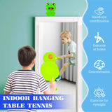 1 x Brand New Portable Indoor Hanging Table Tennis Trainer Set,Indoor Hanging Table Tennis Trainer Portable Set for Kids Adult Green  - RRP €31.2