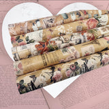 1 x RAW Customer Returns Wrapping paper Romantic Paris Retro eco recycled paper birthday paper set 5 rolls of 2m x 70cm for birthday wedding - RRP €18.05