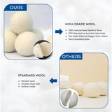 1 x RAW Customer Returns Ezhippie Natural Wool Dryer Balls - Fabric Softener, Reduces Wrinkles and Reusable, 6 Pack XL  - RRP €15.4