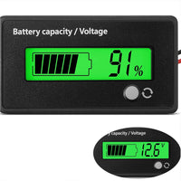 1 x RAW Customer Returns DC 12V 24V 36V 48V 72V 84V Battery Tester Tester Batteries Capacity Voltage Indicator Battery Display Display Lead Acid and Lithium Ion Battery Indicator, Green - RRP €10.39