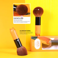 3 x Brand New Docolor Face Foundation Brush, Professional Makeup Brush for Setting Blush Highlighter Contour, Small Cute Orange Cat Shape, Portable Makeup Brush - CAT - RRP €54.0