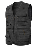 1 x RAW Customer Returns KTWOLEN Men s Outdoor Vest with Multi-Pockets Fishing Vest Hunting and Fishing Camping Hiking Vest Leisure Sleeveless Jacket, A-Black, 3XL - RRP €39.99