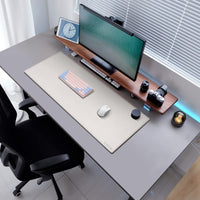 1 x RAW Customer Returns MAIDERN Desk Pad 100x40cm, Cork PU Leather Two-Sided Table Pad, Extra Large Mouse Pad, Waterproof Leather Writing Pad on Desks, Office and Home Table Pad Cream  - RRP €25.15