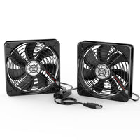 1 x RAW Customer Returns ELUTENG 2 in 1 USB Fan 140mm 5V, Double USB PC Fan USB Computer PC Fan 140mm Case Fan with 3 Adjustable Speeds for PS4 Laptop TV Box AV Cabinet Router - RRP €23.17