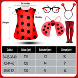 1 x RAW Customer Returns Ladybug Costume Women s Adults with Ladybug Headband Wings Leg Socks Glasses Costume Ladybug Women s Ladybug Dress Clothing Ladybug Fancy Dress Women s Fancy Dress for Carnival L  - RRP €28.22