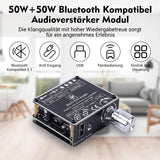 1 x RAW Customer Returns DONGKER Bluetooth 5.1 Amplifier Board DC 9-24V 2x50W Hifi 2.0 Stereo Audio Receiver Power Amplifier Module with AUX Bluetooth U-disk, Remote Control App 2 Channel DIY Home Speaker - RRP €17.99