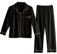 1 x RAW Customer Returns Laura Lily - 2 Piece Pajama Set for Women, Button Top and Long Striped Pants, Soft Flannel for Christmas1804BlackL - RRP €27.98